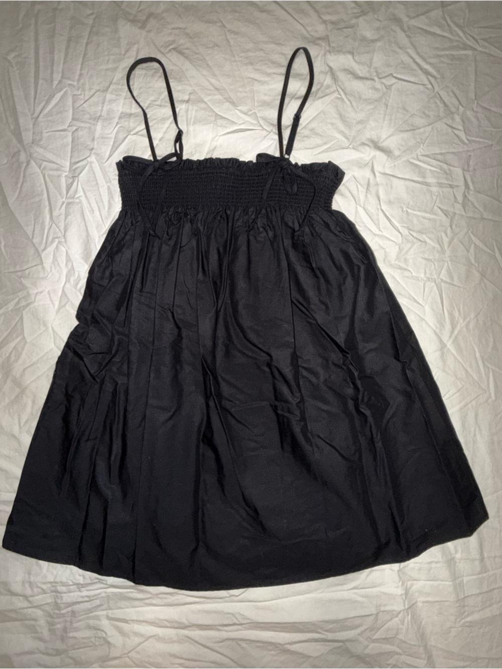 No Boundaries Black Smocked Strap Sundress Small 4-6 Halter